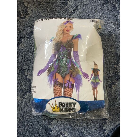 Party King Other - Brand New Party King Regal Peacock Halloween Costume Women’s Medium Purple Green